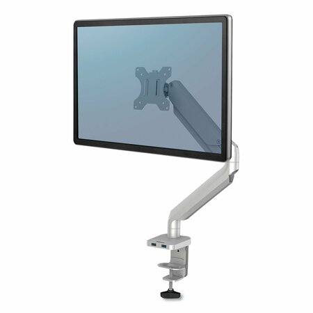 FELLOWES Platinum Series Single Monitor Arm for 27" Monitor, Slv, Support 20 lb 8056401